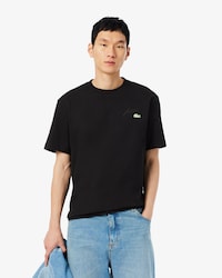 Remera de Algodón Pesado con Marca Bordada