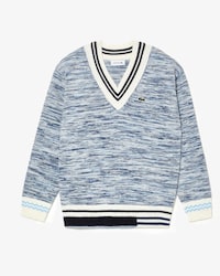 Sweater De Algodón Y Lana De Alpaca Con Cuello En V