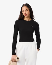Remera De Algodón Acanalada Al Cuerpo