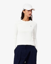 Remera De Algodón Acanalada Al Cuerpo