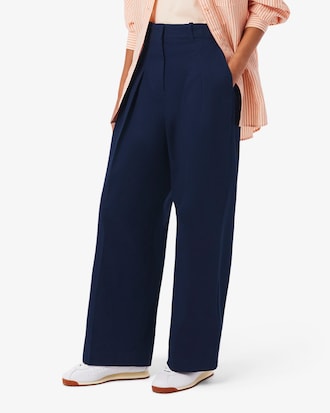 Pantal&oacute;n de Vestir de Gabardina Elastizada Wide Fit