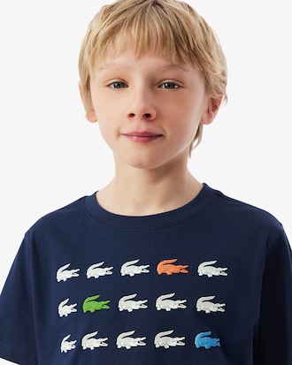 Crocodile Print Cotton T-shirt