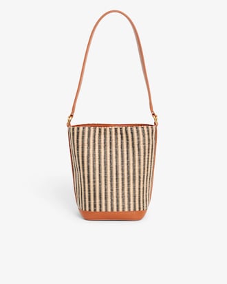 Small Summer Pack Raffia Bucket Bag