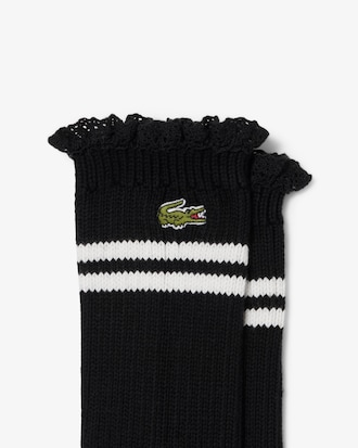 Medias de Encaje Acanaladas