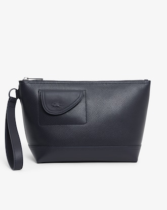 Clutch Club Lacoste em Couro Granulado