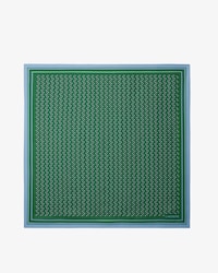 Lenço Quadrado de Seda com Estampa Runway