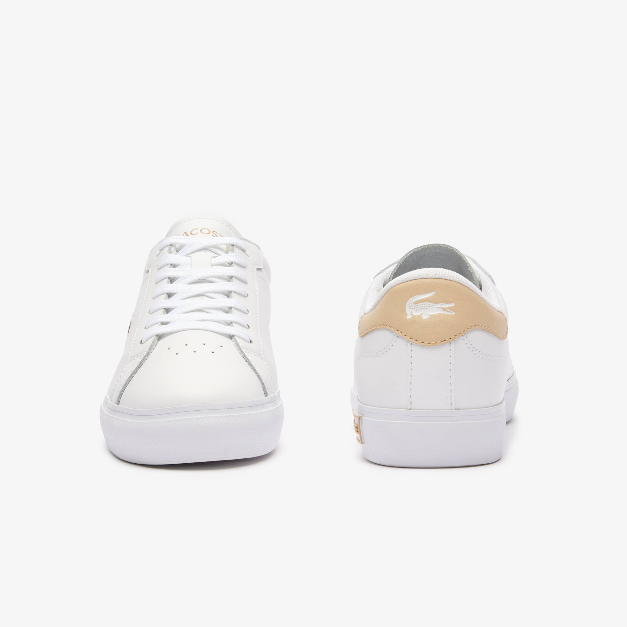 Tênis de Couro Feminino Powercourt Logo Tongue Lacoste
