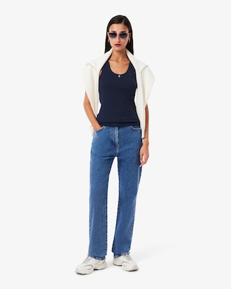 Musculosa de Algod&oacute;n Pointelle Slim Fit