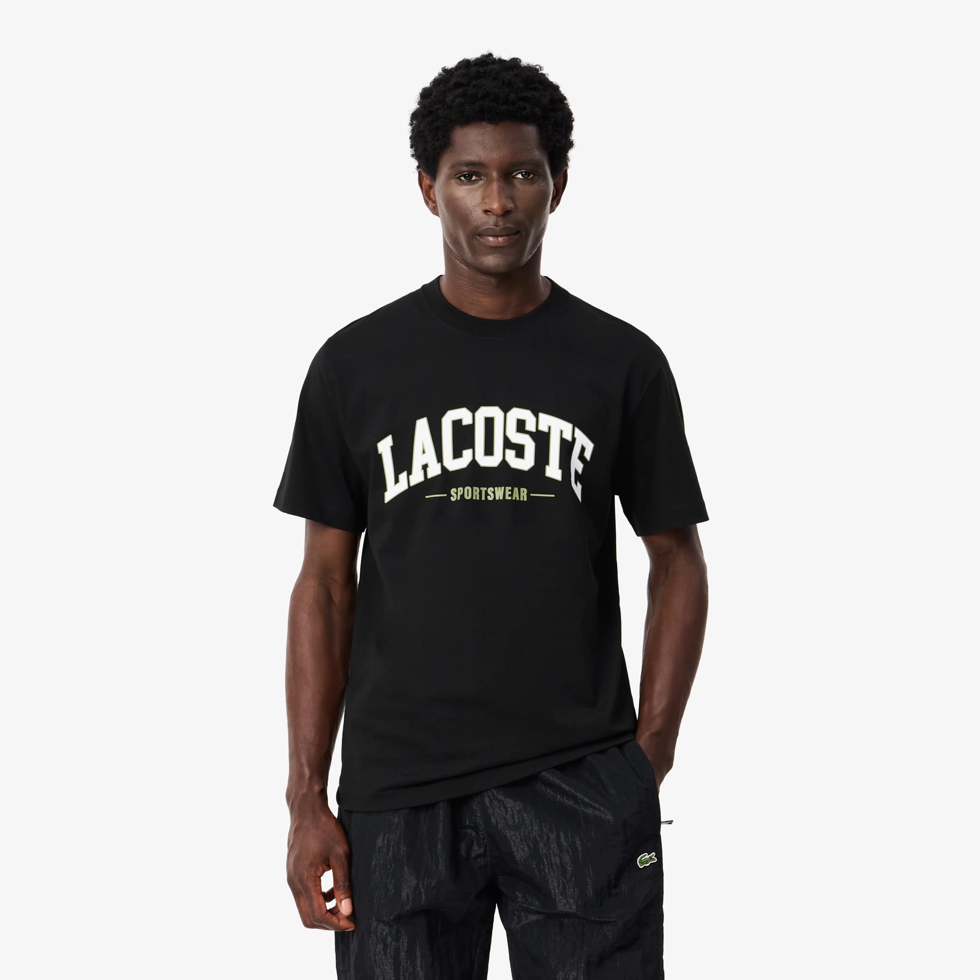 Camiseta com Estampa Lacoste Sportswear Masculina em Algodão