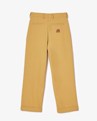 Calça Reta Lacoste x le FLEUR com Pregas