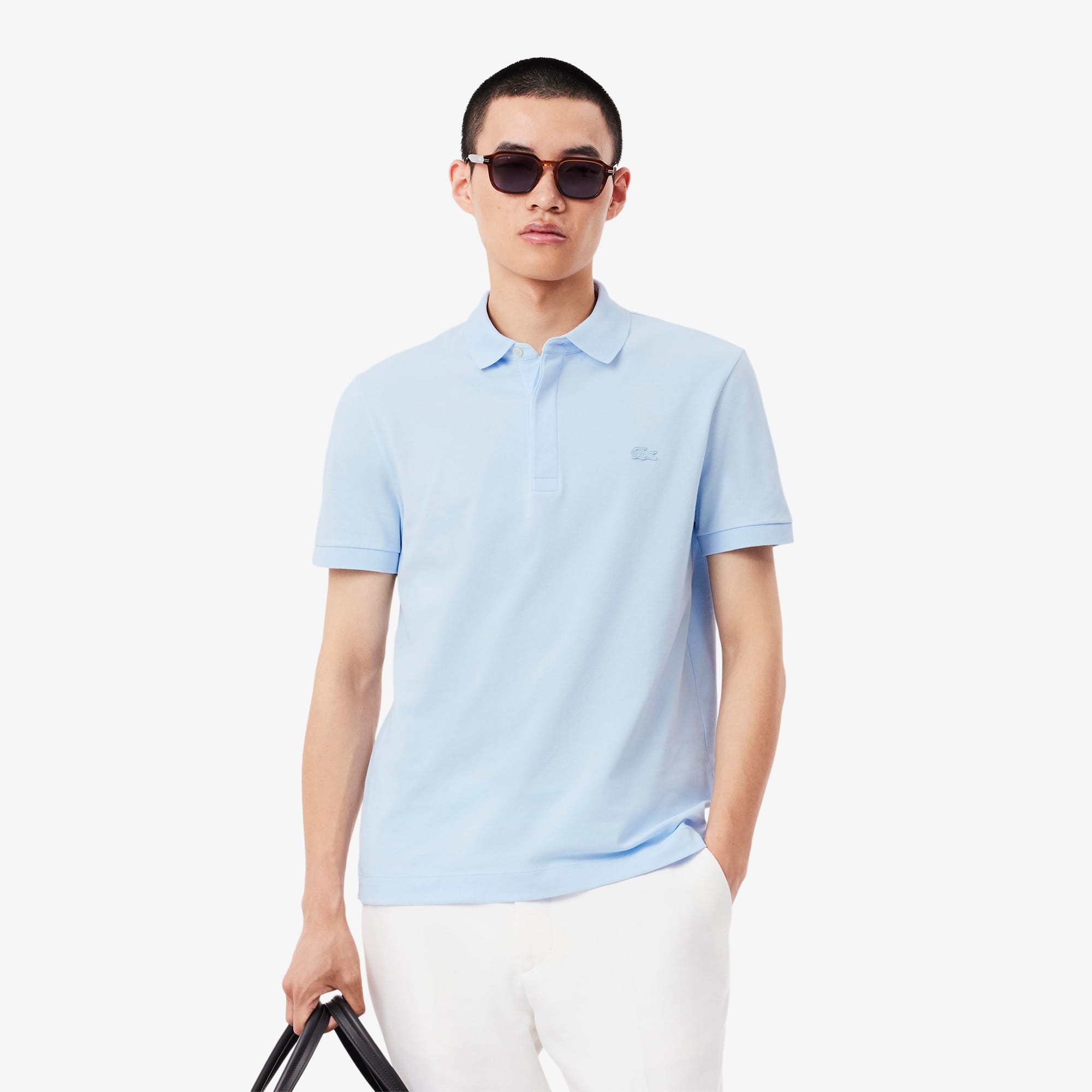 Polo Paris Lacoste Regular Fit em Piqué Stretch