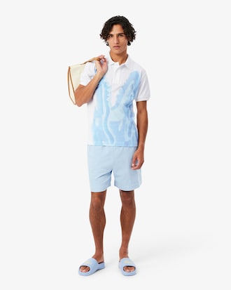 Polo de piqu&eacute; estampado de corte cl&aacute;sico
