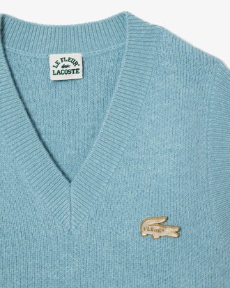 Colete em Gola V Lacoste x le FLEUR