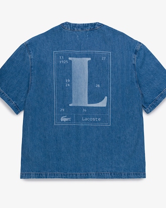 Camisa de jean estampada de corte relajado