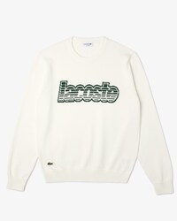 Su&eacute;ter masculino Lacoste em j&eacute;rsei com decote redondo