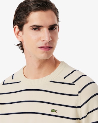 Su&eacute;ter Masculino Listrado de Algod&atilde;o em Modelagem Cl&aacute;ssica