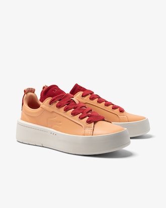 Tênis feminino Lacoste Carnaby Platform em couro