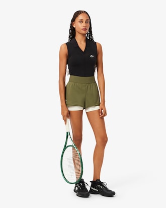 Polo Tennis Tejida Elastizada Sin Mangas