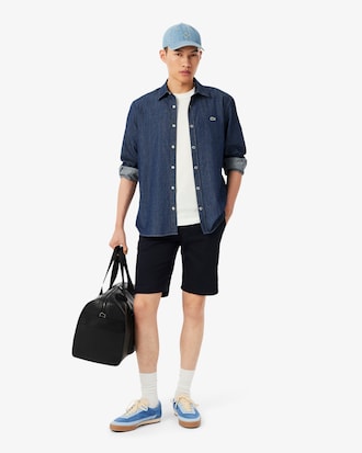 Bermuda Chino Slim Fit em Algod&atilde;o Stretch
