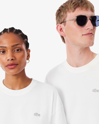 Camiseta de Jersey Pesado de Algod&atilde;o com Corte Solto