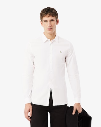 Camisa De Poplin Elastizado Al Cuerpo