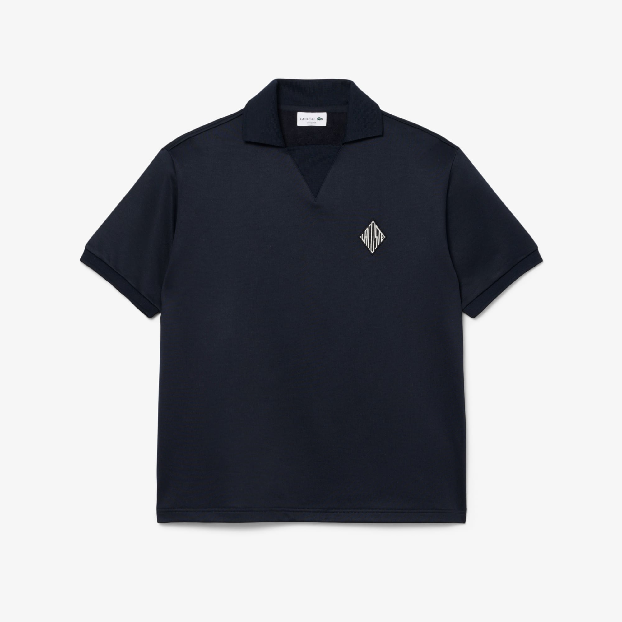 Polo em Moletom com aplique bordado - Corte solto
