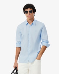 Camisa Slim Fit em Popeline Stretch