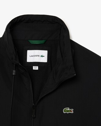 Jaqueta curta impermeável com capuz removível