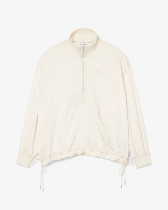 Buzo Oversized con Cuello Alto y Cierre