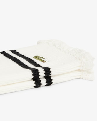 Meias Caneladas com Borda de La&ccedil;o