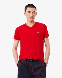 Camiseta de Algod&atilde;o Pima Leve com Gola V