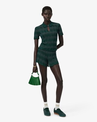 Su&eacute;ter com Gola Polo em Malha Pointelle