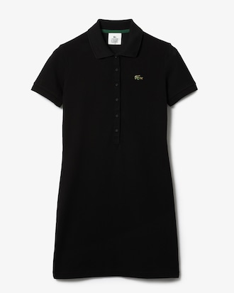 Vestido polo feminino Lacoste LIVE em piqu&eacute; de algod&atilde;o com stretch