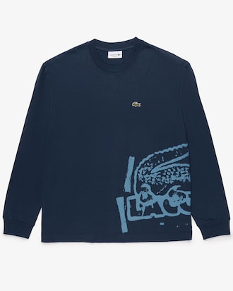 Camiseta Masculina Manga Longa em Modelagem Solta