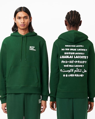 Moletom com capuz Jogger com Slogan Lacoste
