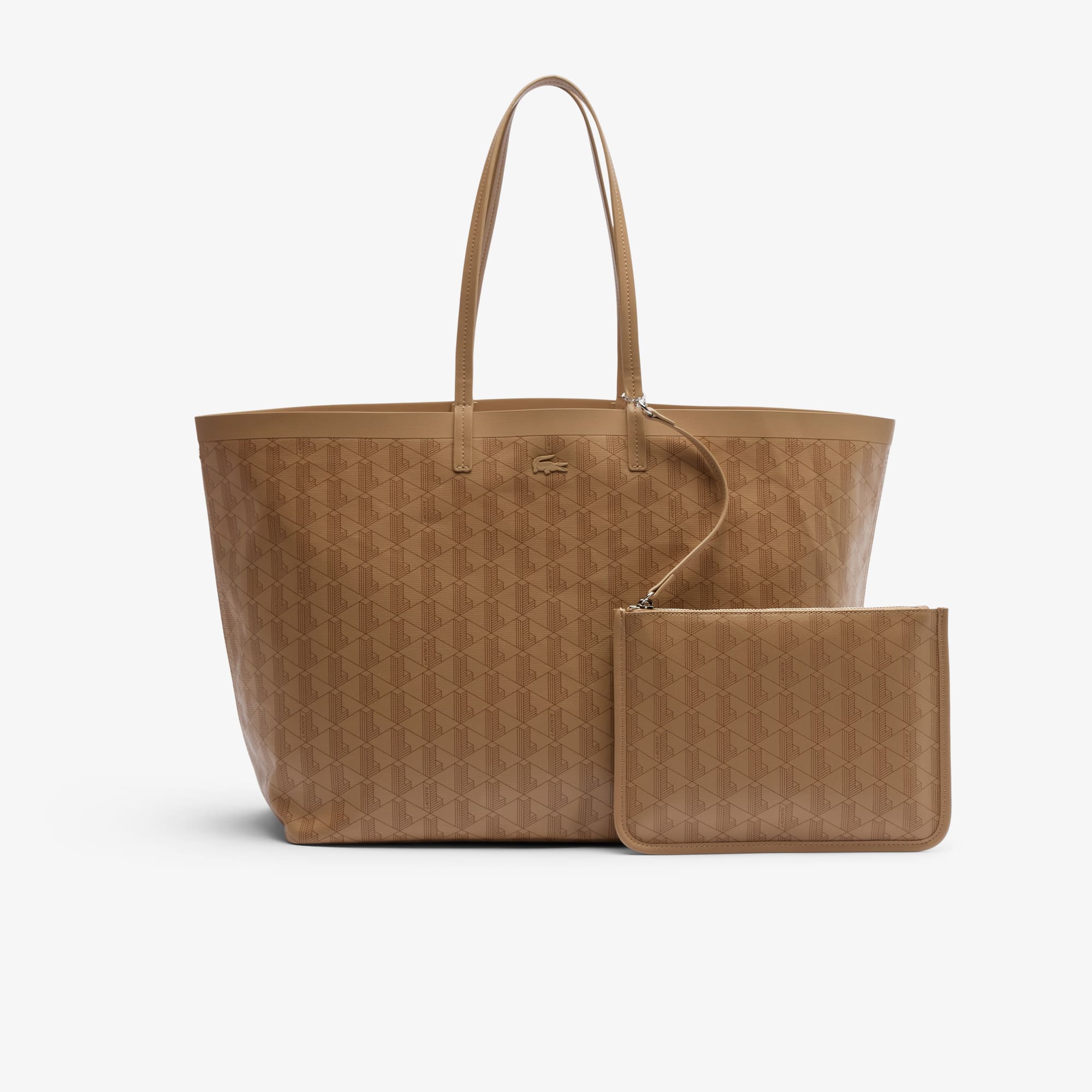 Bolsa Tote Grande Zely em Lona Revestida com Monograma
