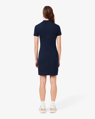 Vestido Estilo Polo De Piqu&eacute; Elastizado Slim Fit