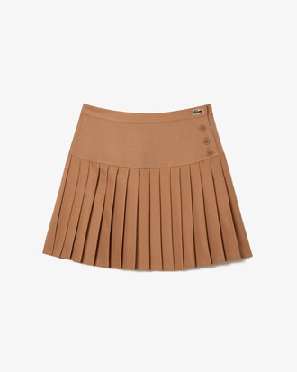 Saia curta plissada com botões