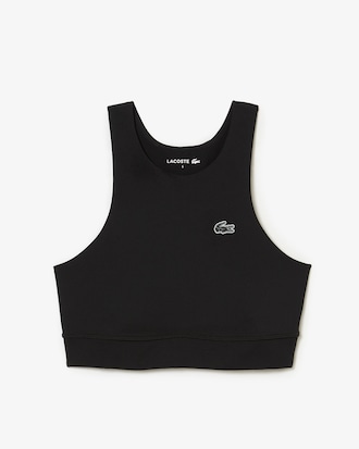Top feminino Lacoste em poliamida reciclada quick-dry com stretch