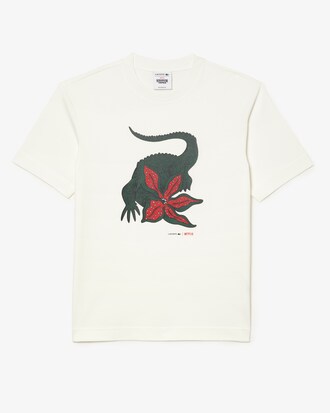 Remera de algodón orgánico Lacoste x Netflix para hombre