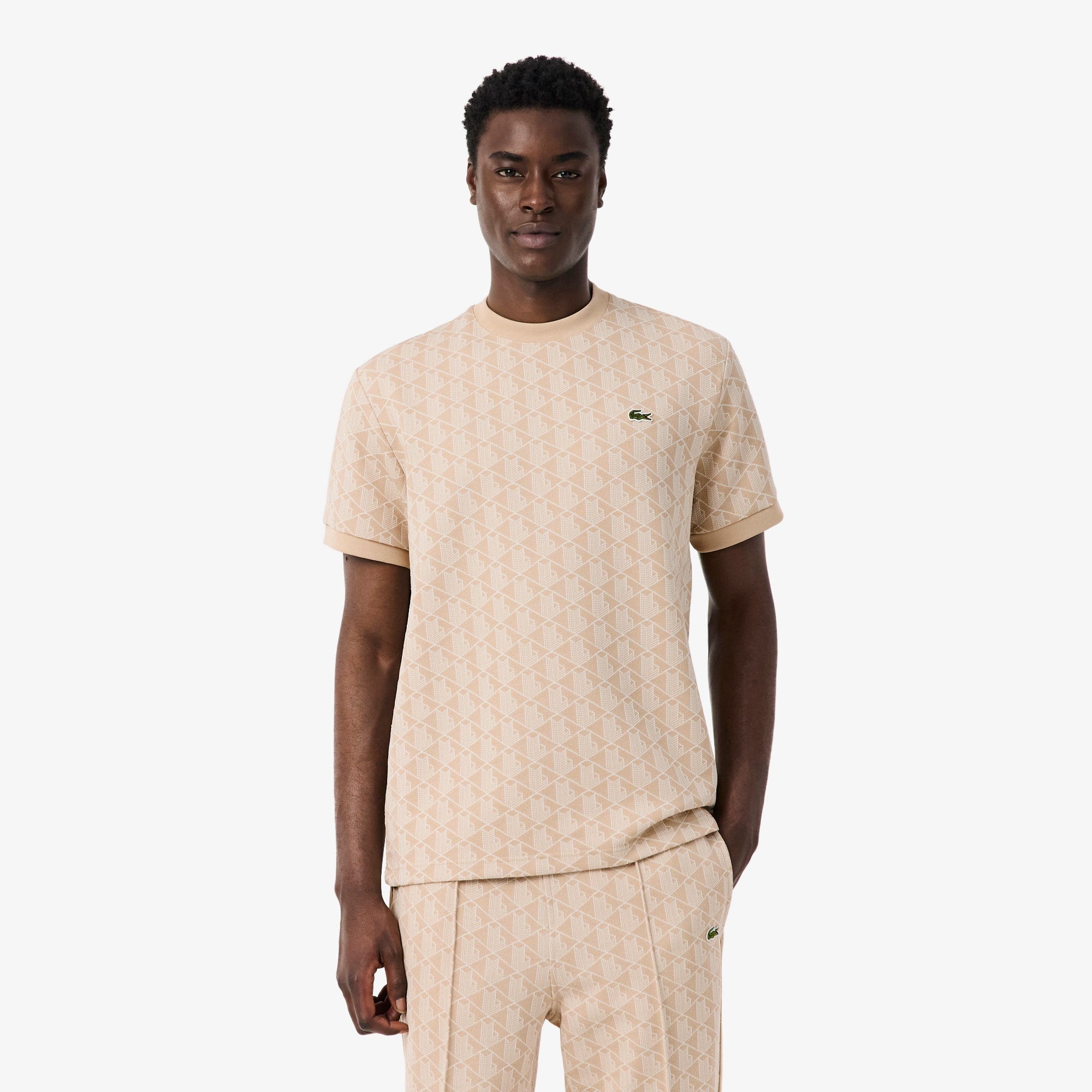 Camiseta Jacquard com Monograma - Camisetas Masculinas - Novidades