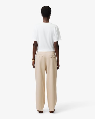 Cal&ccedil;a Feminina de Sarja com Elastano em Modelagem Oversizedd