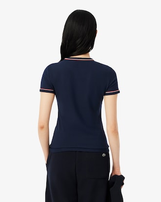 Remera Jersey con Detalle en Contraste