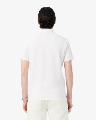 Polo de piqu&eacute; de corte ajustado con detalles de marca de jacquard
