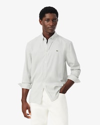 Camisa Pinpoint Listrada com Caimento Regular