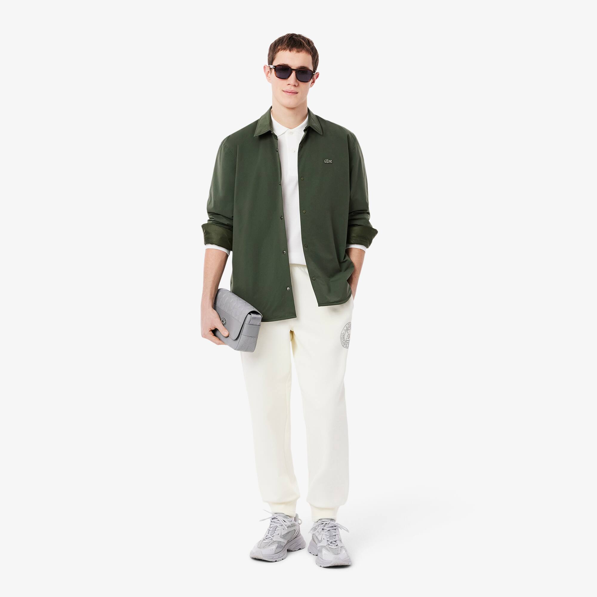Camisa Masculina Manga Longa Listrada de Poliéster Resistente À