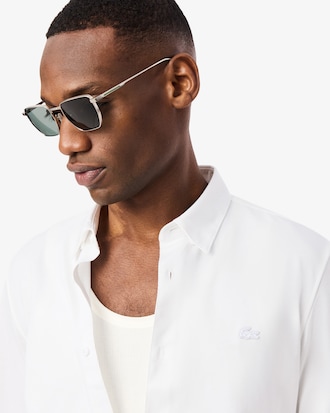 Camisa em Mistura de Algod&atilde;o - Modelagem ajustada