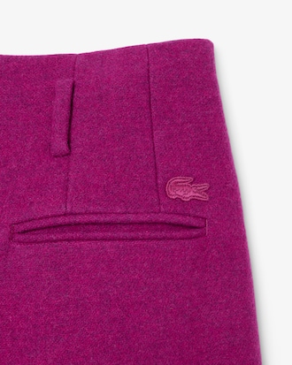 Calças Largas de Lã Slub Da Coleção Runway