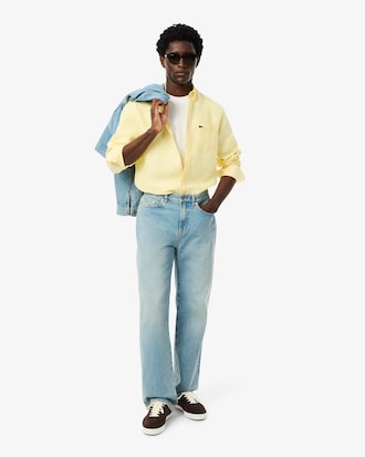 Camisa Regular Fit Listrada em Linho