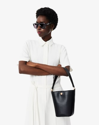 Bolso bucket de piel Tennis Bliss peque&ntilde;o